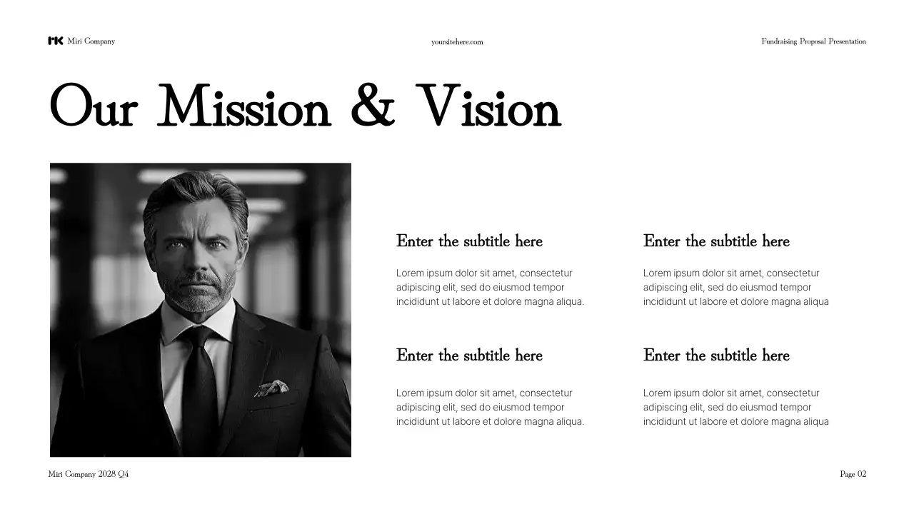 Black Modern Fundraising Presentation