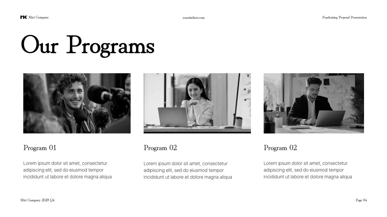 Black Modern Fundraising Presentation