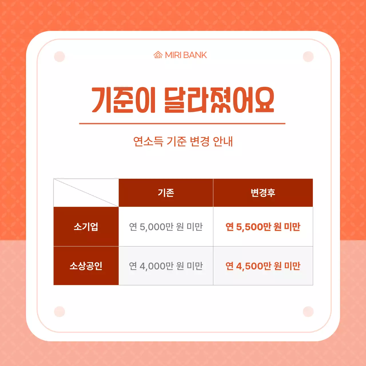 주황 심플 금융 광고