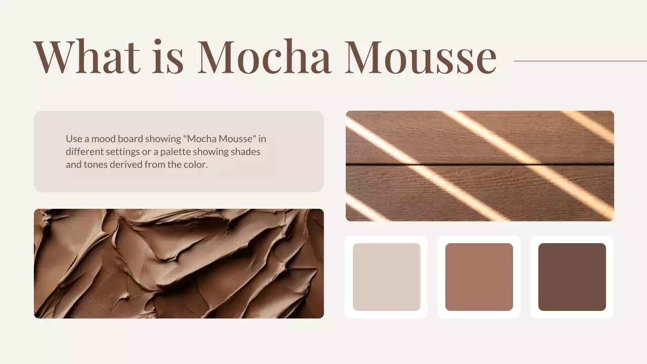 Presentasi Laporan Tren Warna Coklat Modern