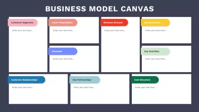 Navy Professional Business Model Infographic
