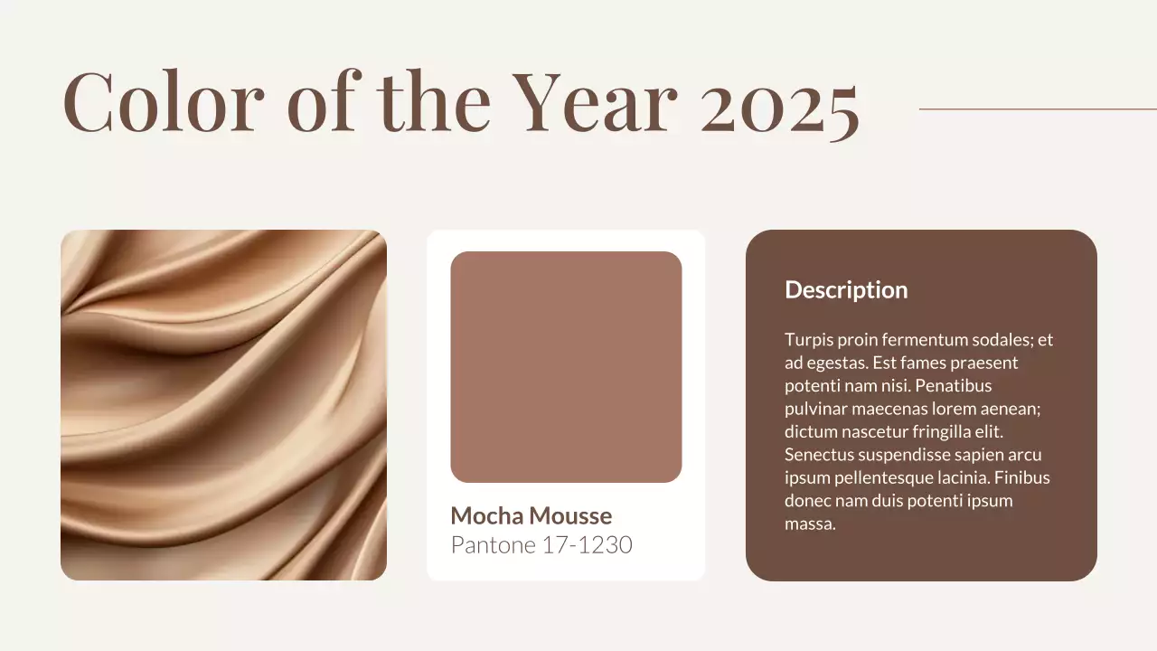 Presentasi Laporan Tren Warna Coklat Modern