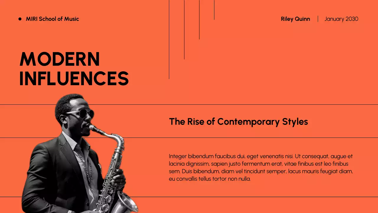 Orange Classic Music History Presentation