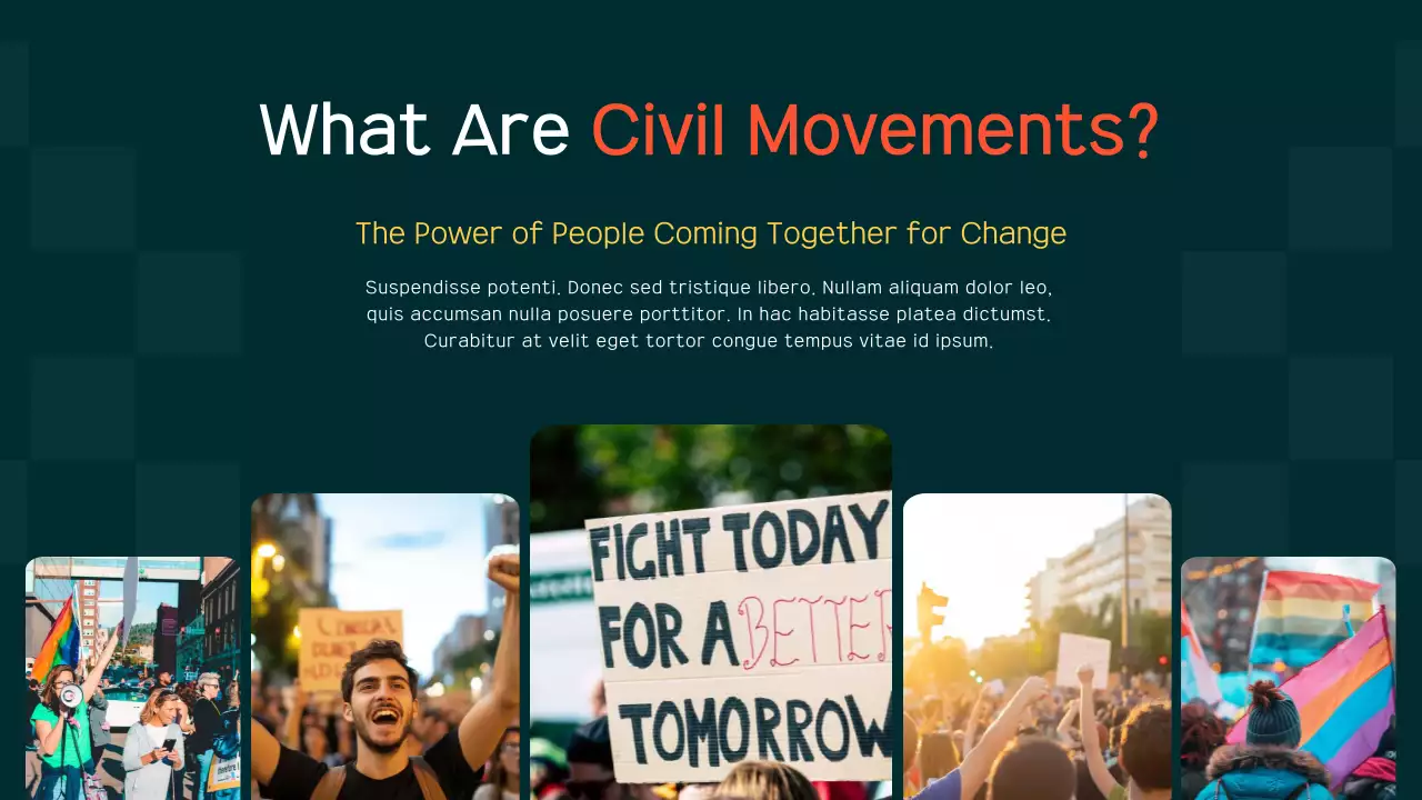 Orange Modern Civil Movements History Presentation