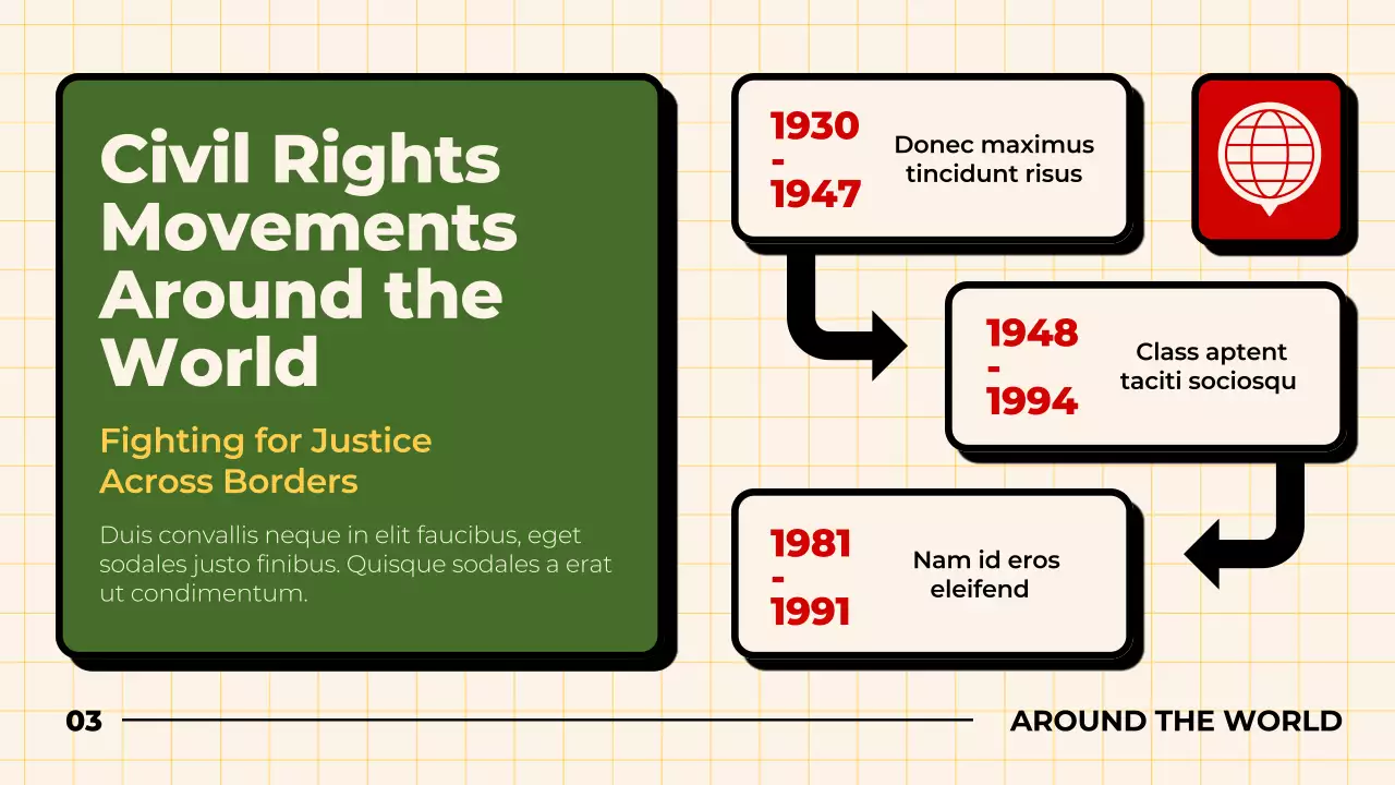 Red Retro Civil Movements History Presentation