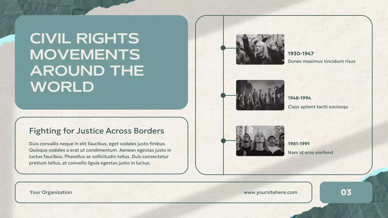 Teal Modern Civil Movements History Presentation