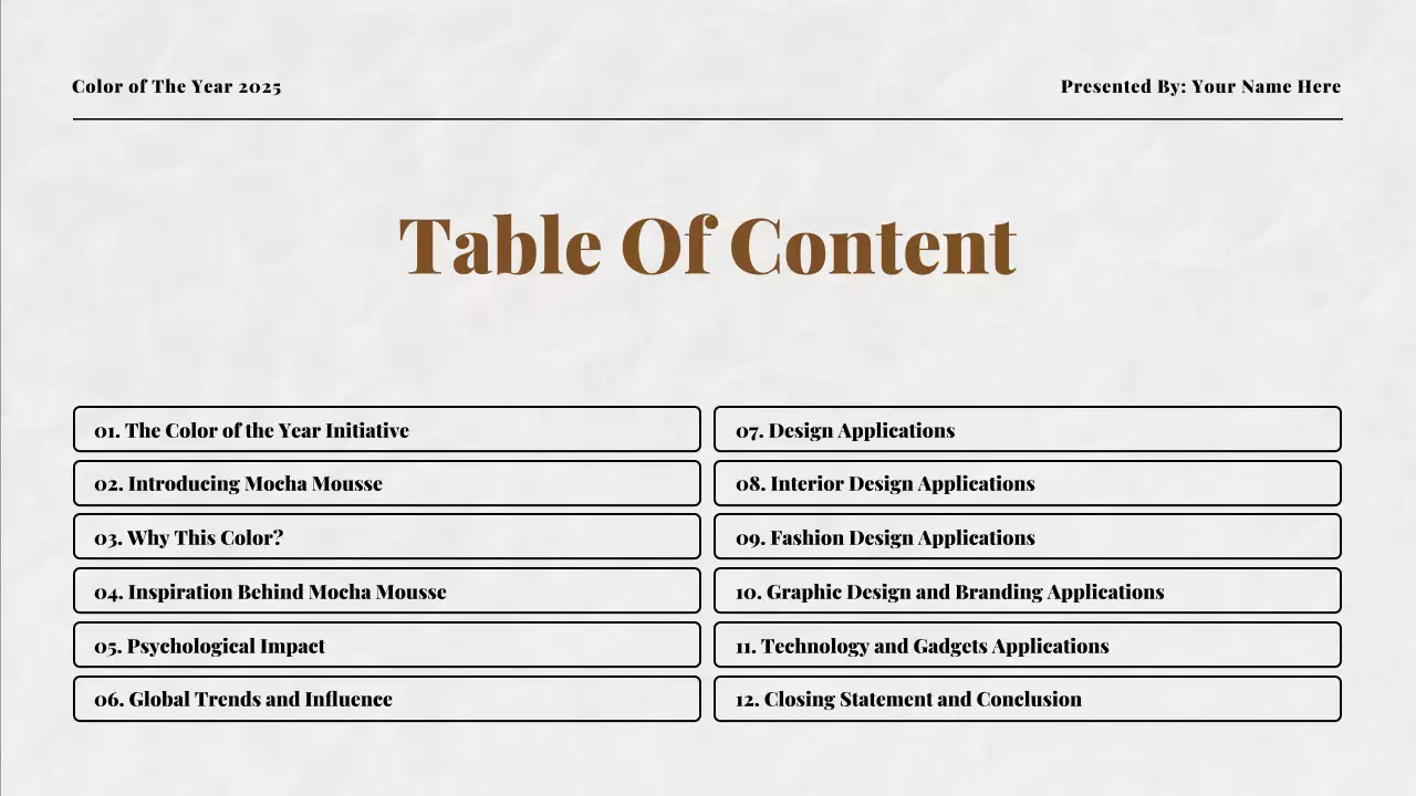 Brown Modern Color Trend Report Presentation