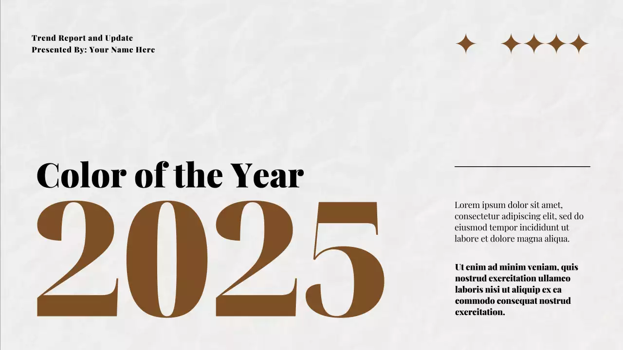 Brown Modern Color Trend Report Presentation
