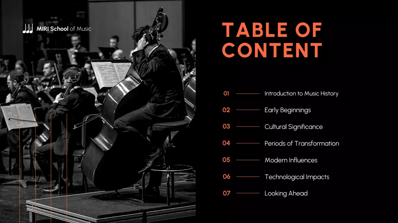 Orange Classic Music History Presentation