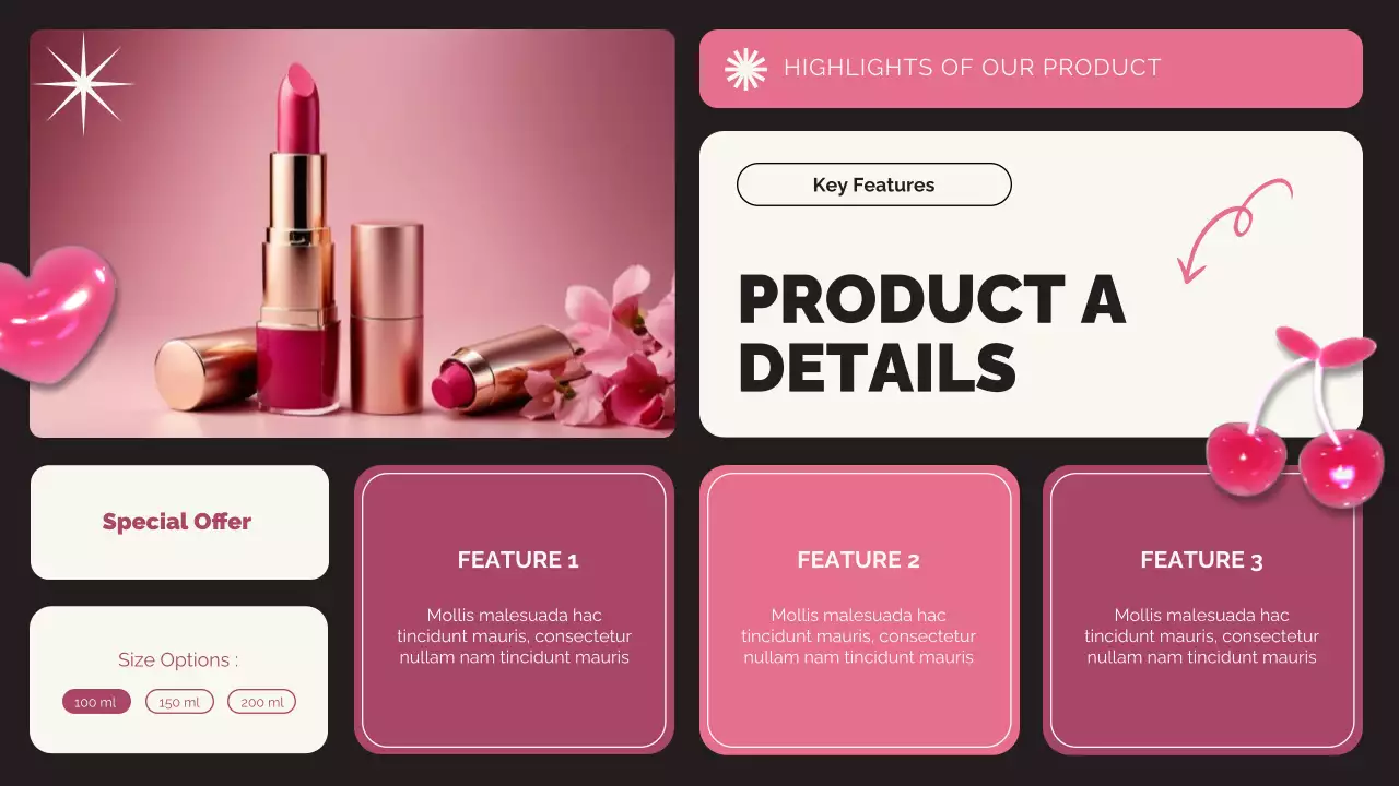 Pink Trendy Beauty Product Catalogue Promotion Presentation