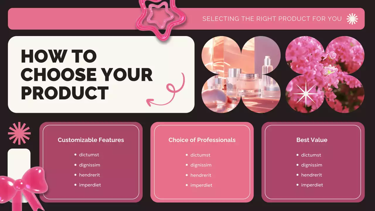 Pink Trendy Beauty Product Catalogue Promotion Presentation