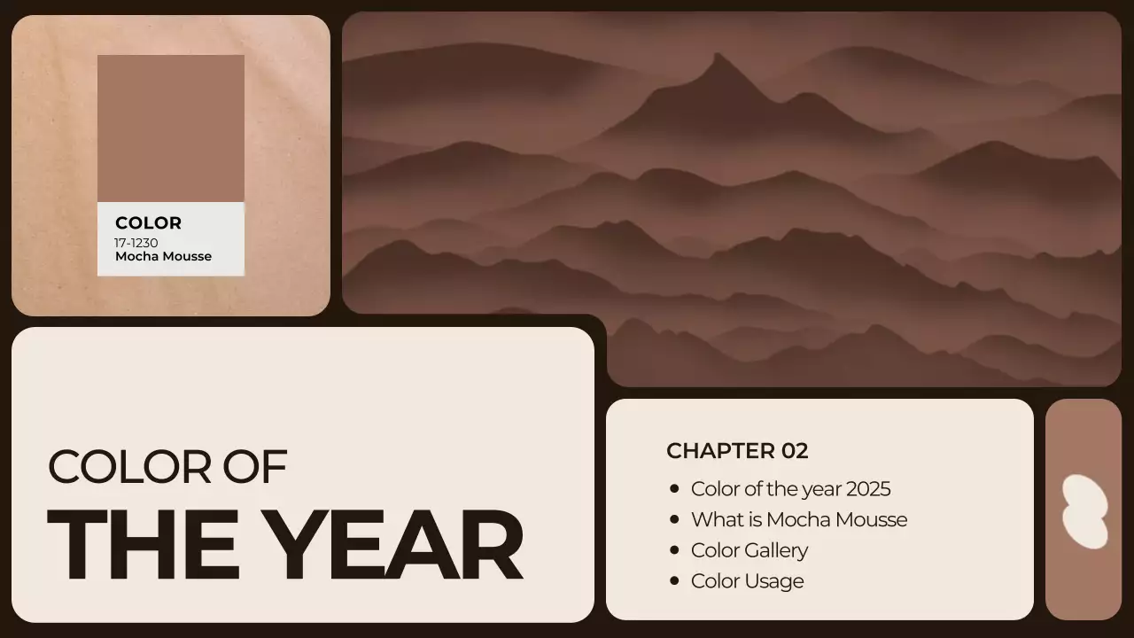 Brown Modern Color Trend Report Presentation