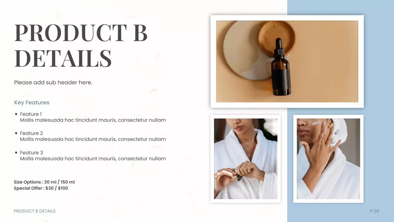 White Modern Cosmetics Product Catalogue Presentation