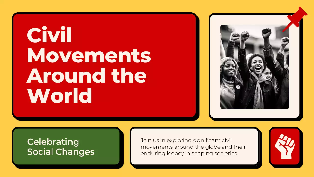 Red Retro Civil Movements History Presentation