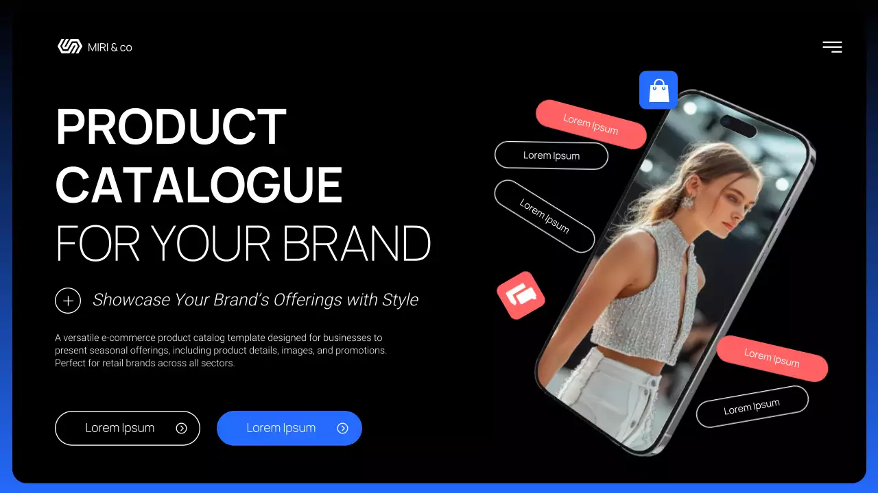Black Modern Product Catalogue Presentation