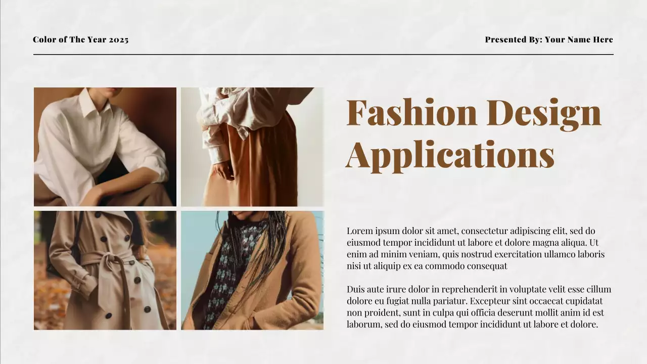 Brown Modern Color Trend Report Presentation