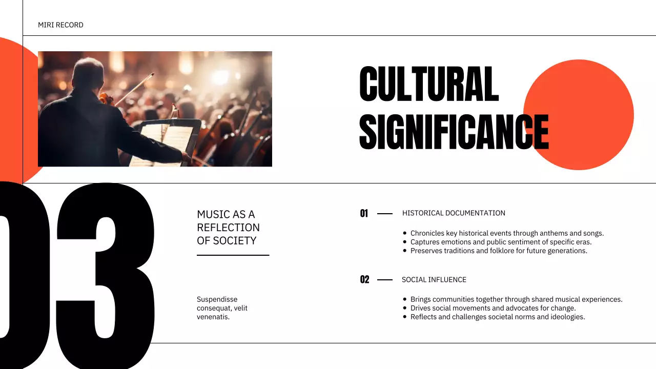 Orange Modern Music History Presentation