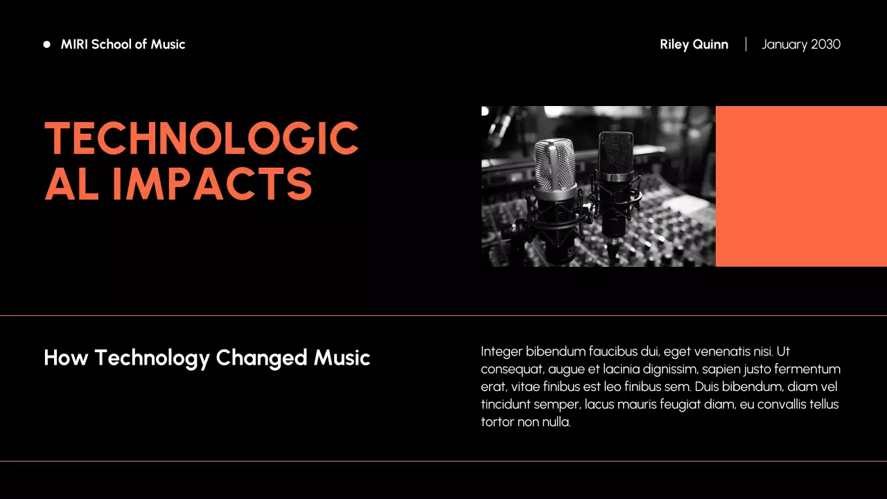 Orange Classic Music History Presentation