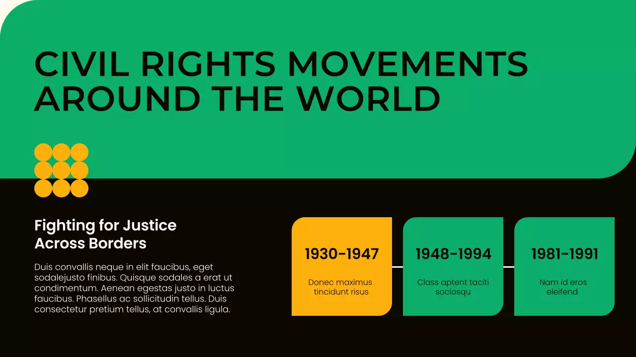 Green Modern Civil Movements History Presentation