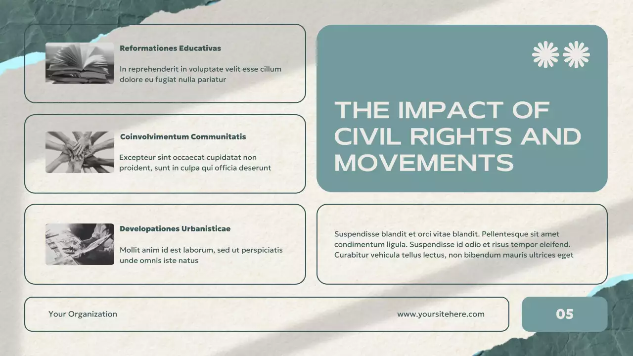 Teal Modern Civil Movements History Presentation