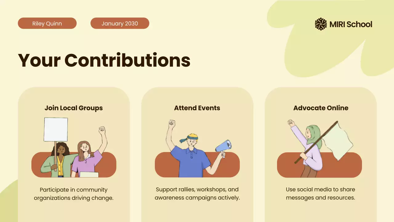 Beige Minimal Civil Movements History Presentation