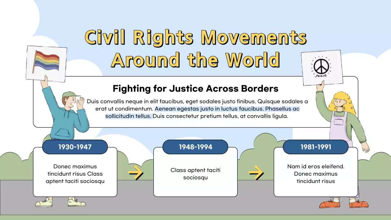 Blue Modern Civil Movements History Presentation