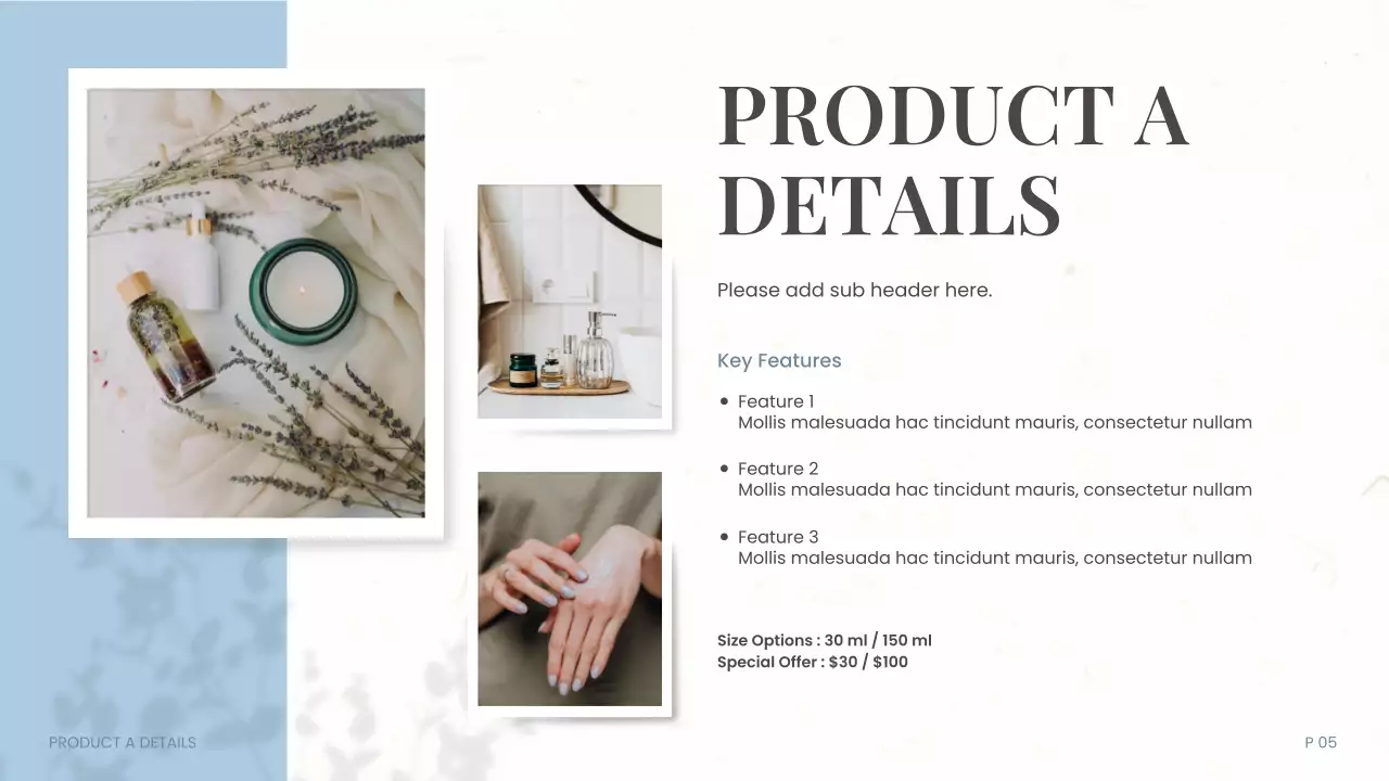 White Modern Cosmetics Product Catalogue Presentation