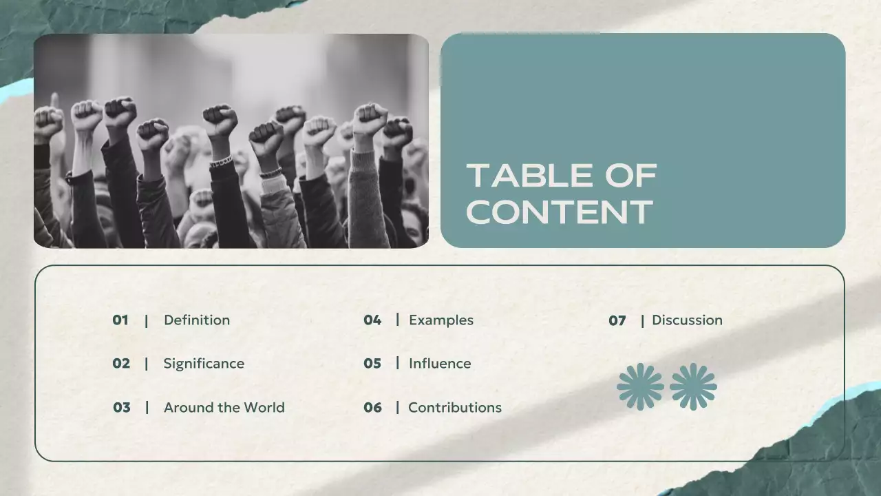 Teal Modern Civil Movements History Presentation