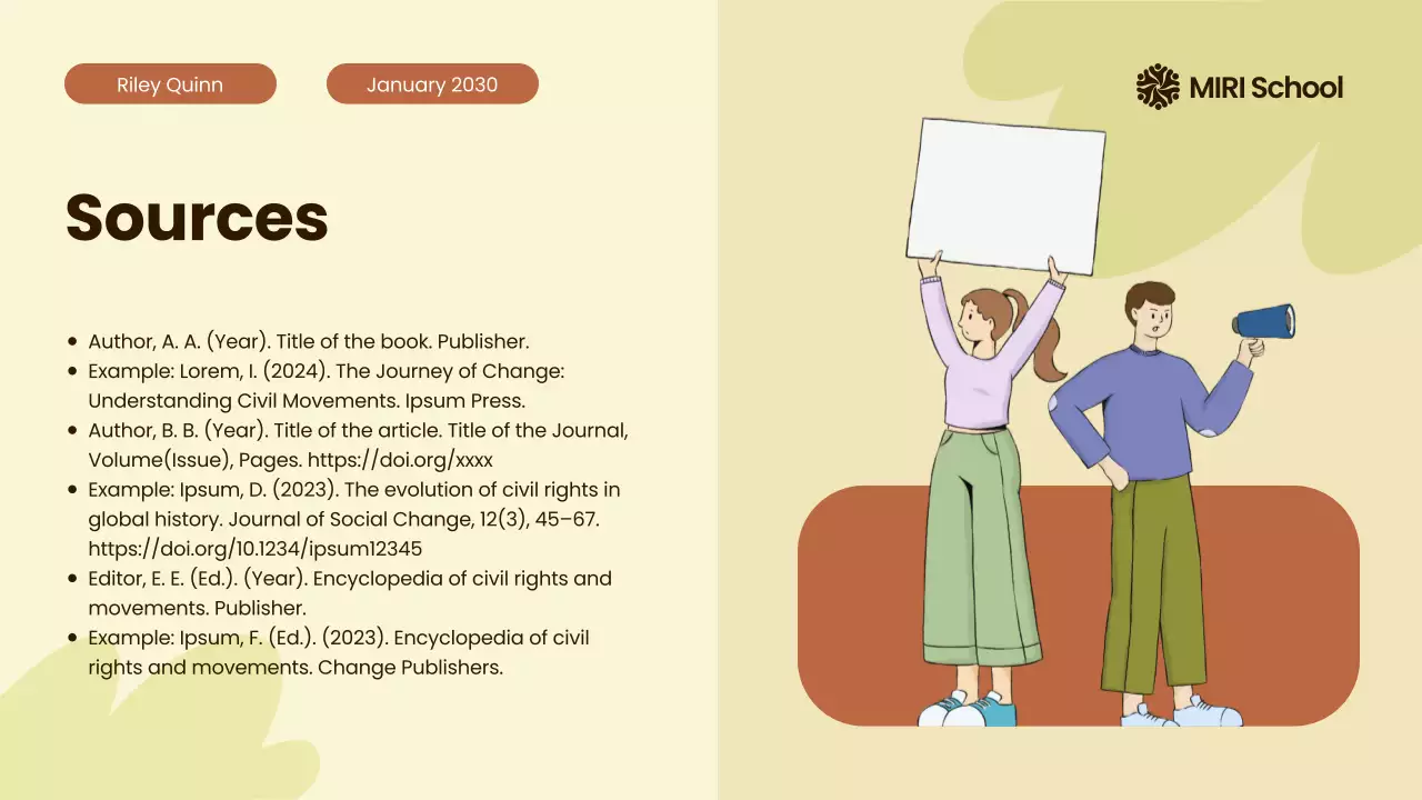 Beige Minimal Civil Movements History Presentation