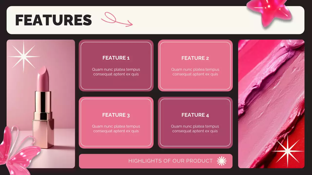 Pink Trendy Beauty Product Catalogue Promotion Presentation