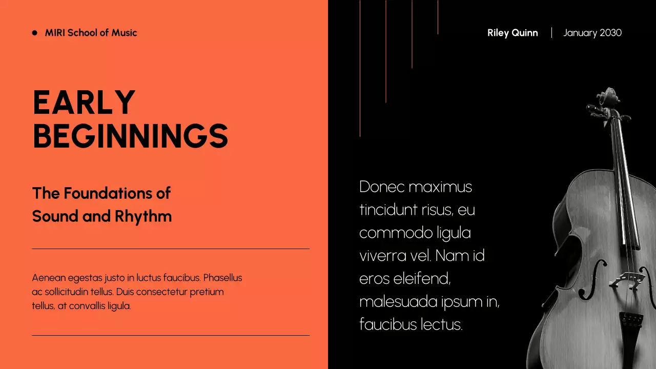 Orange Classic Music History Presentation