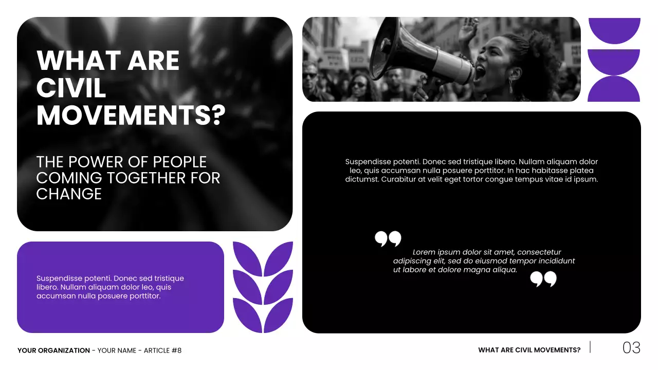 Black Modern Civil Movements History Presentation