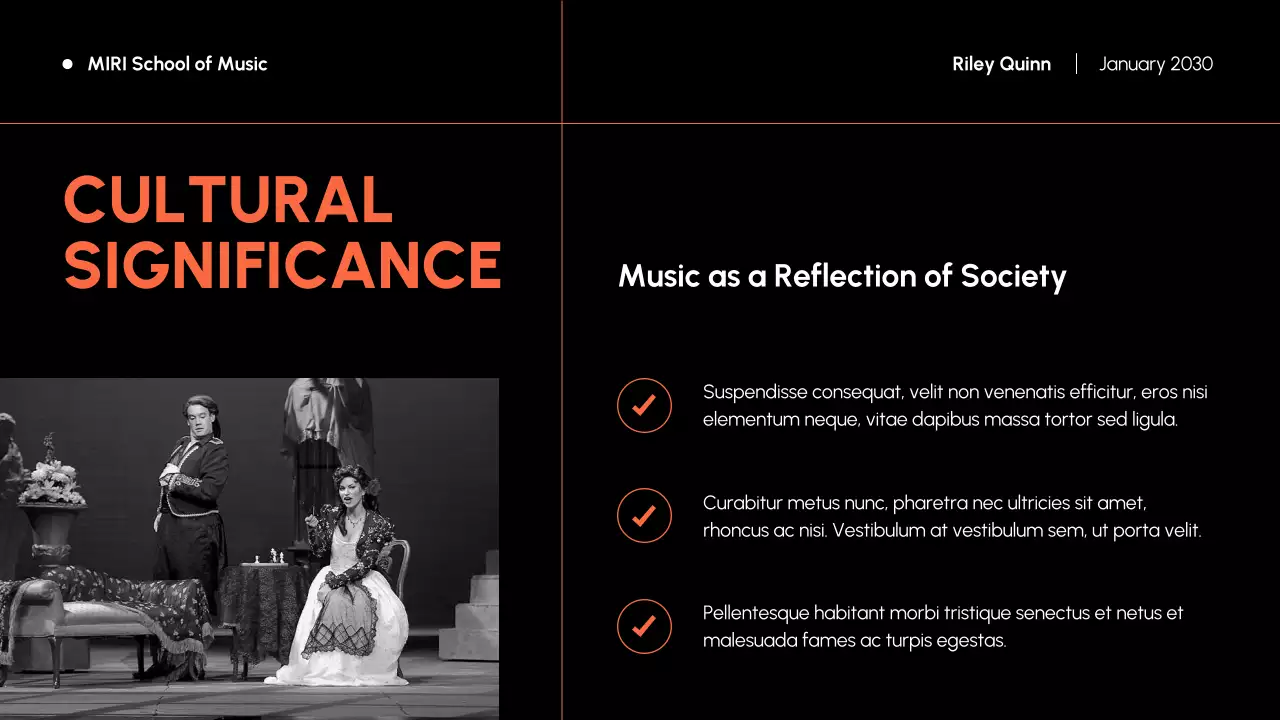 Orange Classic Music History Presentation