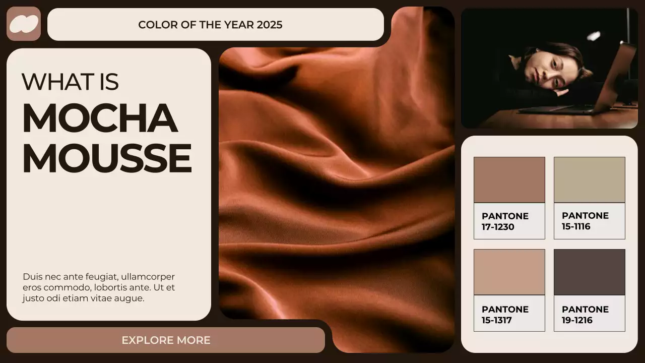Brown Modern Color Trend Report Presentation
