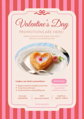 Pink Vintage Bakery Promotion Poster