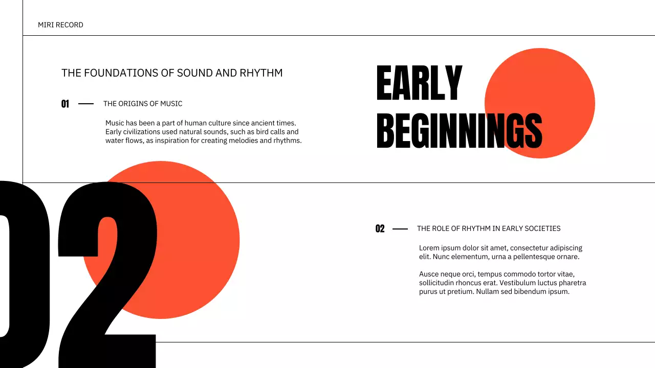 Orange Modern Music History Presentation