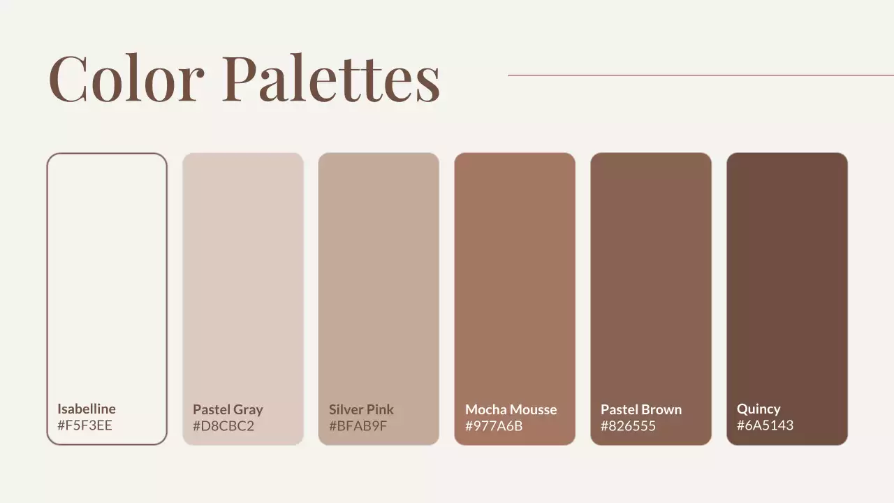 Presentasi Laporan Tren Warna Coklat Modern