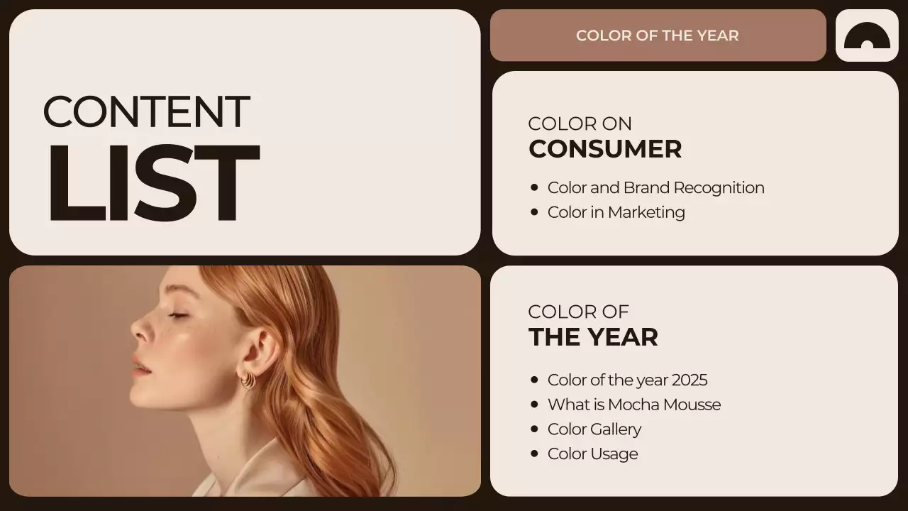 Brown Modern Color Trend Report Presentation