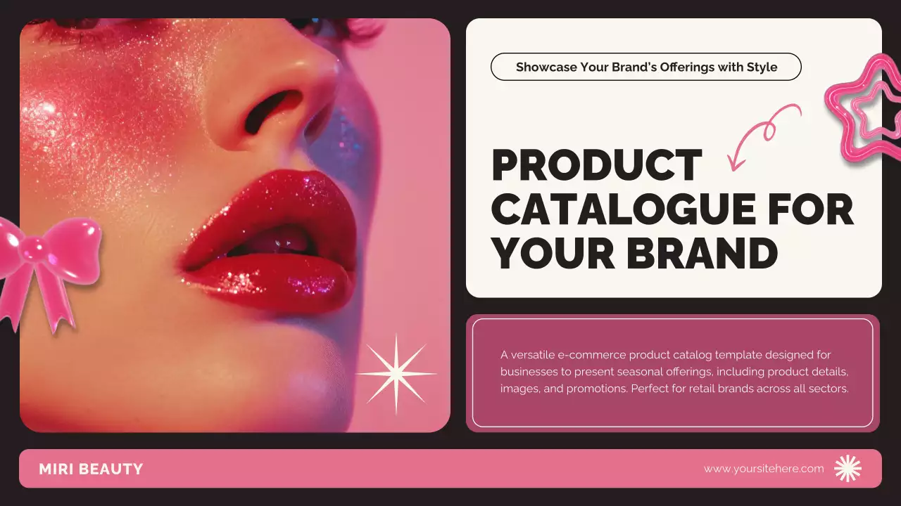 Pink Trendy Beauty Product Catalogue Promotion Presentation