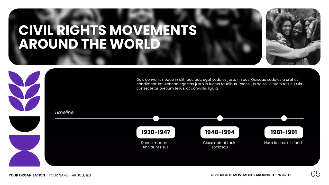 Black Modern Civil Movements History Presentation