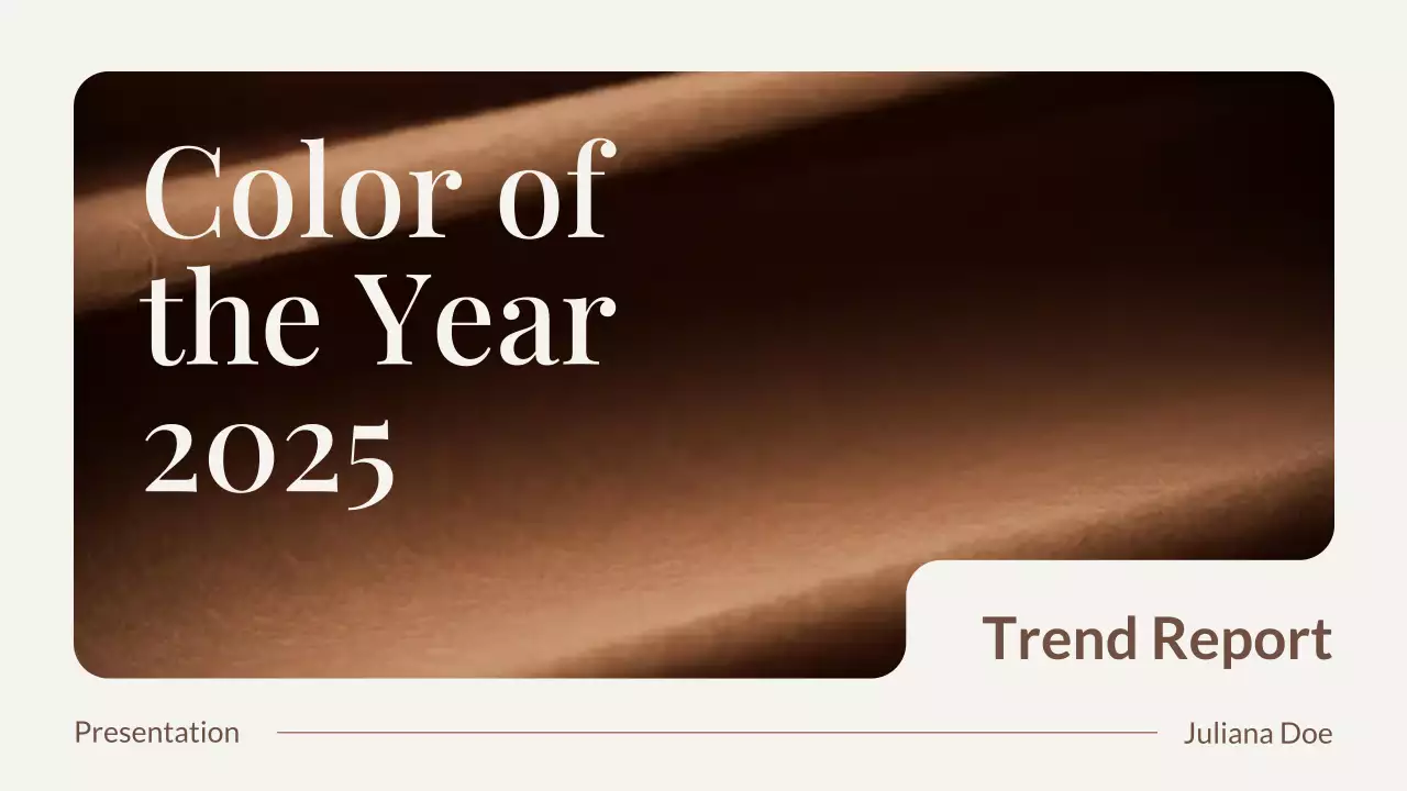 Brown Modern Color Trend Report Presentation