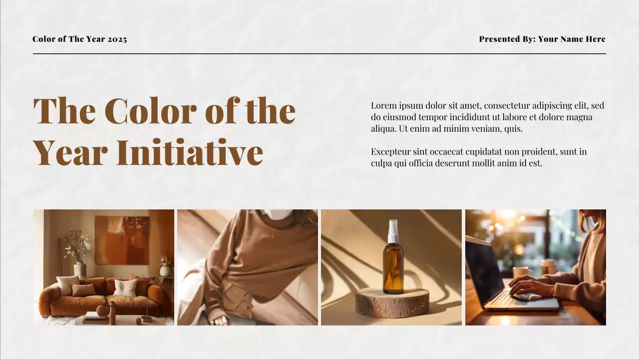 Brown Modern Color Trend Report Presentation