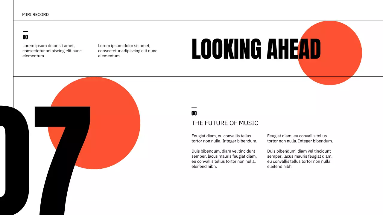 Orange Modern Music History Presentation