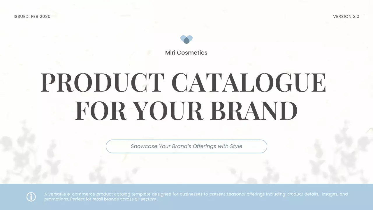 White Modern Cosmetics Product Catalogue Presentation
