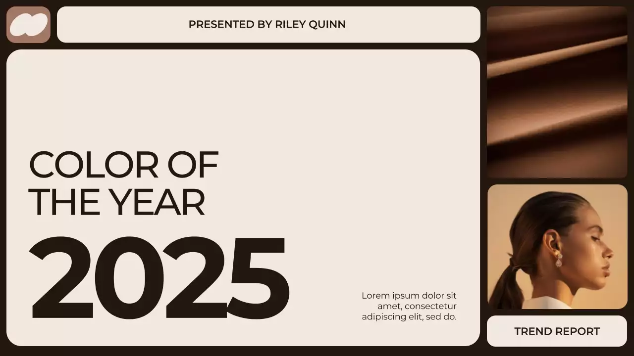 Brown Modern Color Trend Report Presentation