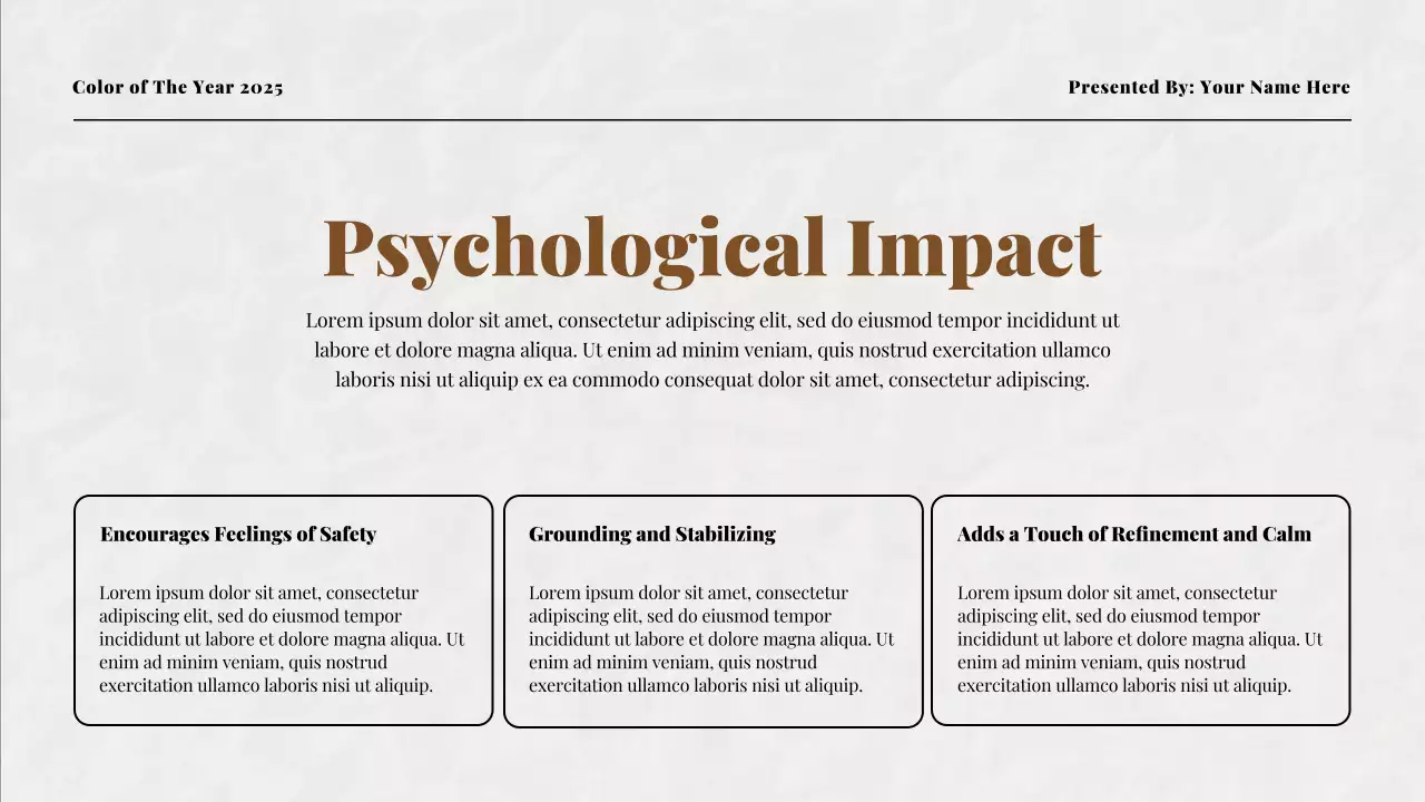 Brown Modern Color Trend Report Presentation