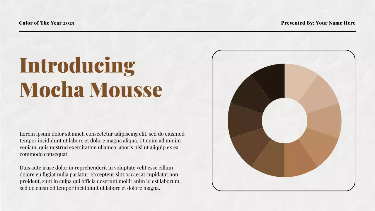 Brown Modern Color Trend Report Presentation