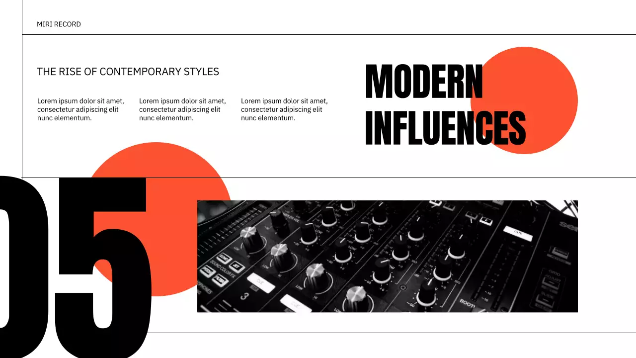 Orange Modern Music History Presentation