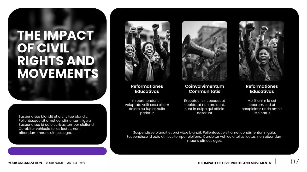 Black Modern Civil Movements History Presentation