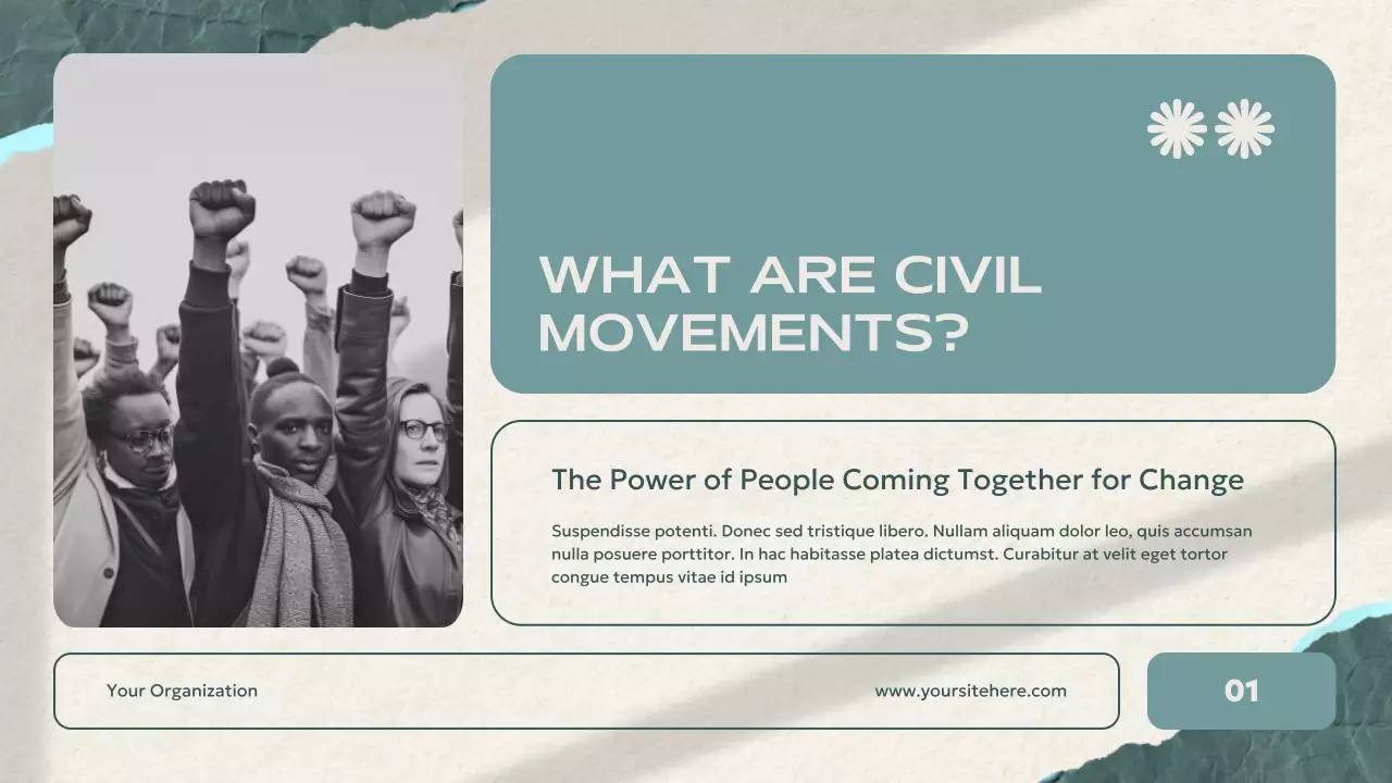 Teal Modern Civil Movements History Presentation
